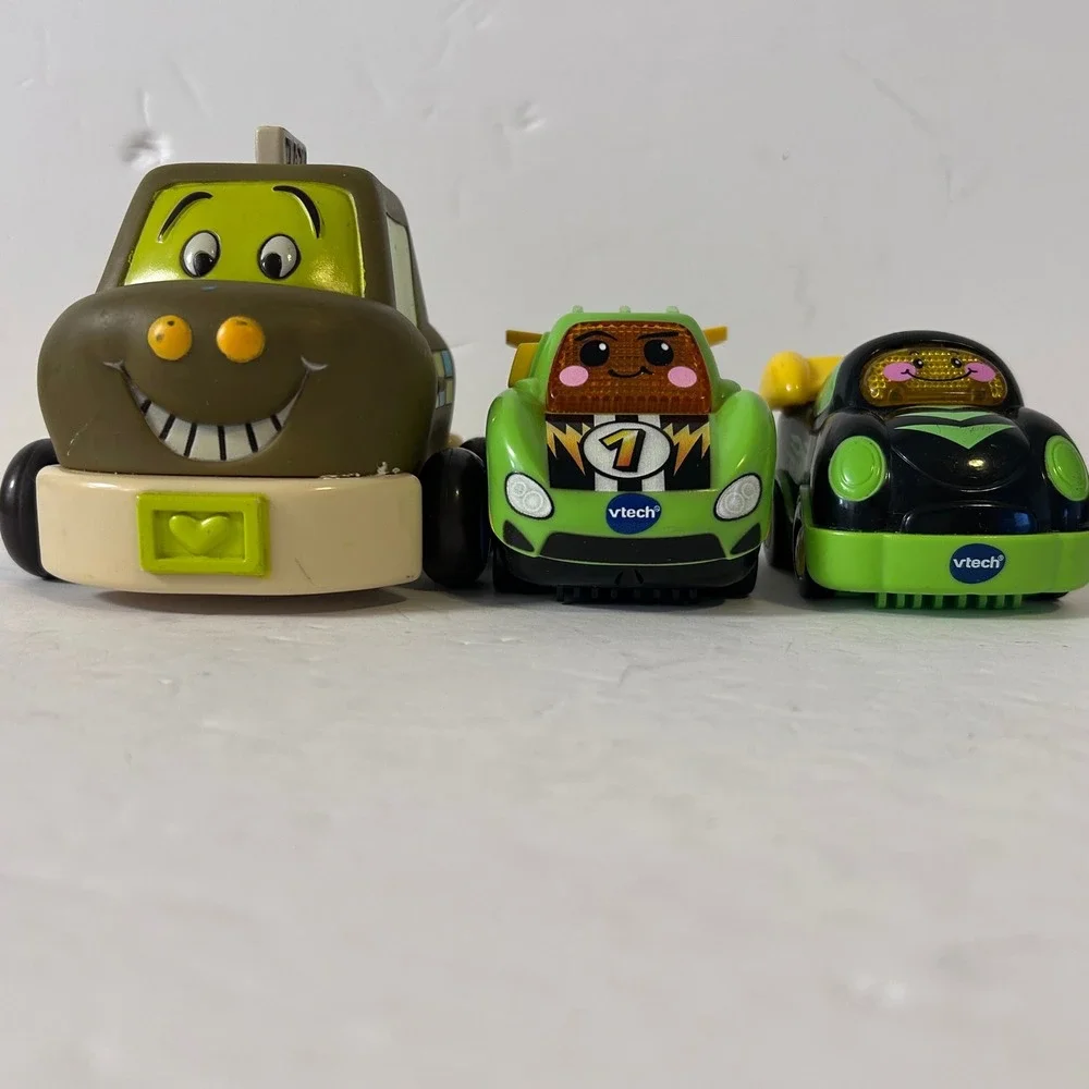 VTech Go Go Smart Wheels Race Cars and B.Toys Taxi Vehicle Lot of 3 Toddler Toys